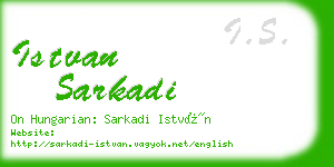 istvan sarkadi business card